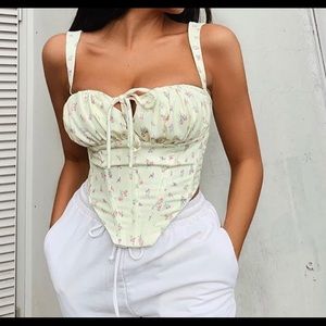 SOLD Floral top corset